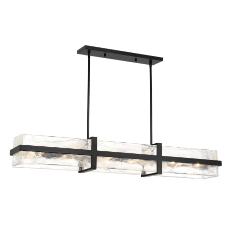 Minka Lavery Cloud Break 12 Light 48" Wide Linear Chandelier Coal