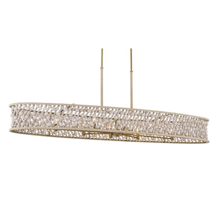 Minka Lavery Horsmore 8 Light 62" Wide Abstract Linear Chandelier Painted Legacy Brass
