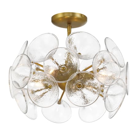 Minka Lavery Winter 4 Light 16" Wide Semi-Flush Ceiling Fixture Soft Brass