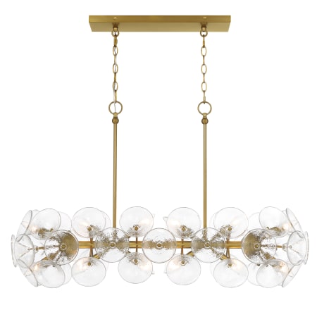 Minka Lavery Winter 12 Light 39" Wide Linear Chandelier Soft Brass