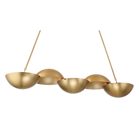 Minka Lavery Ivy Lane 6 Light 50" Long Abstract Linear Chandelier Legacy Brass