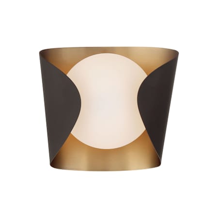 Minka Lavery Flare 8" Tall Bathroom Sconce with Etched Opal Glass Dark Bronze / Legacy Brass