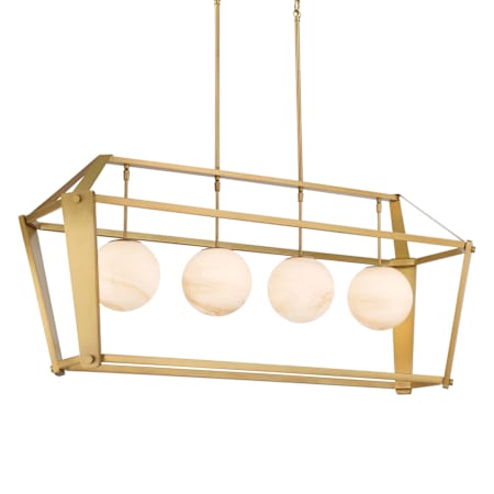 Minka Lavery Shimmer 4 Light 48" Wide Linear Chandelier Legacy Brass