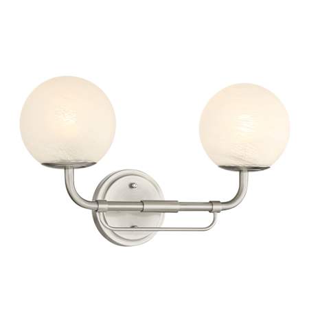 Minka Lavery Whitehall 2 Light 18" Wide Bathroom Vanity Light with Etched Glass Shades Brushed Nickel