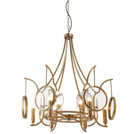 Minka Lavery Into Focus 6 Light 32" Wide Abstract Candle Style Chandelier Brass Antique