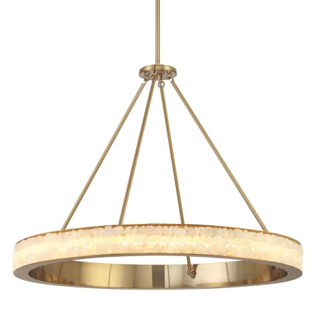 Minka Lavery Divinely 37" Wide LED Crystal Ring Chandelier Celeste Brass