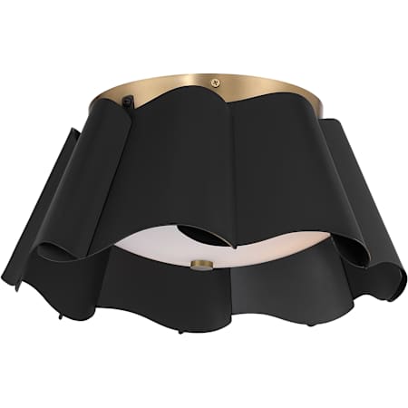 Minka Lavery Waveform 3 Light 14" Wide Semi-Flush Ceiling Fixture Dark Bronze