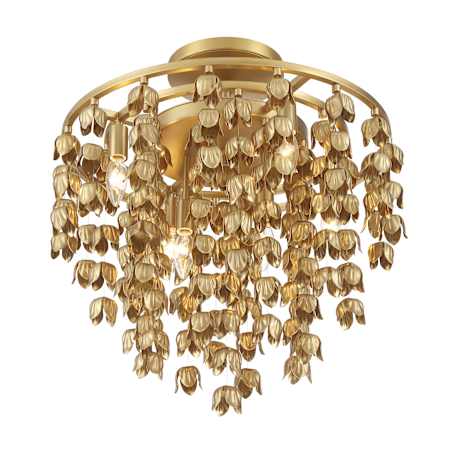 Minka Lavery Ashgrove 6 Light 21" Wide Semi-Flush Ceiling Fixture Legacy Brass