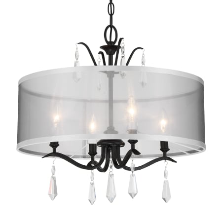 Minka Lavery Laurel Estate 4 Light 20" Wide Crystal Pendant Coal