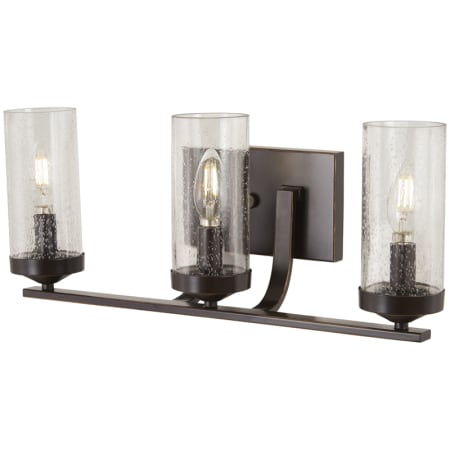 Minka Lavery Elyton 3 Light 20-1/4" Wide Vantage Bathroom Vanity Light with Clear Seedy Glass Shades Downton Bronze with Gold