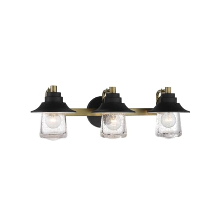 Minka Lavery Westfeild Manor 3 Light 25" Wide Bathroom Vanity Light Sand Coal / Soft Brass