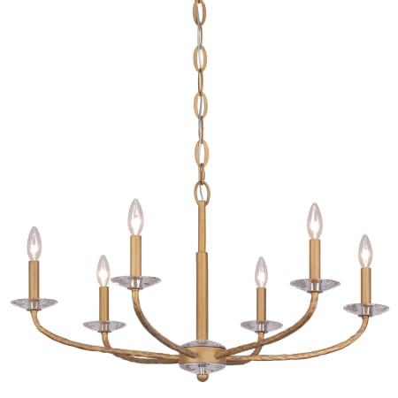 Minka Lavery Atella 6 Light 32" Wide Taper Candle Style Chandelier Ashen Gold