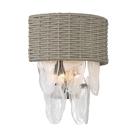 Minka Lavery Breaker Isle 4 Light 19" Tall Wall Sconce with Crystal Shade Coal