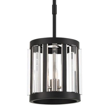 Minka Lavery Majestic Splendor 3 Light 11" Wide Pendant Polished Nickel / Sand Coal