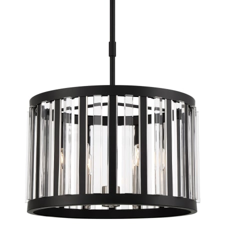 Minka Lavery Majestic Splendor 6 Light 23" Wide Pendant Polished Nickel / Sand Coal