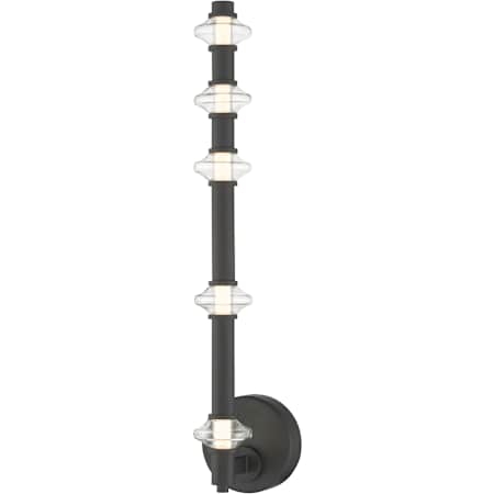 Minka Lavery Pearl 22" Tall LED Wall Sconce with Blown Glass Shades Dark Matte Black