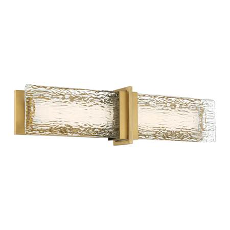 Minka Lavery Lumina 26" Wide Bathroom Vanity Light with Water Glass Shades Legacy Brass