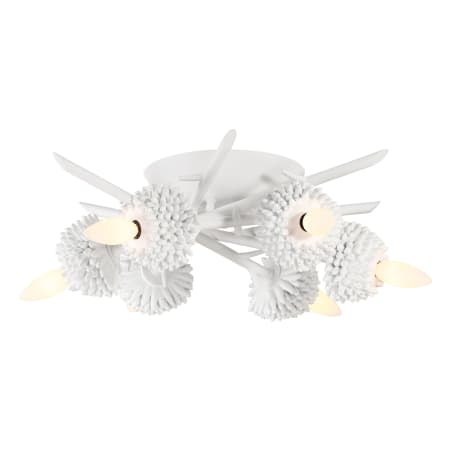 Minka Lavery North Fork 6 Light 19" Wide Flush Mount Ceiling Fixture Sand White