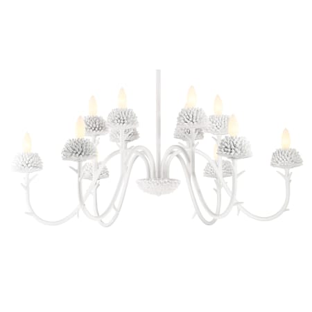 Minka Lavery North Fork 6 Light 38" Wide Taper Candle Style Chandelier Sand White
