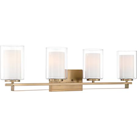 Minka Lavery Parsons Studio 4 Light 33" Wide Vantage Bathroom Vanity Light Brushed Gold