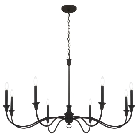 Minka Lavery Halifax County 8 Light 48" Wide Taper Candle Style Chandelier Textured Black