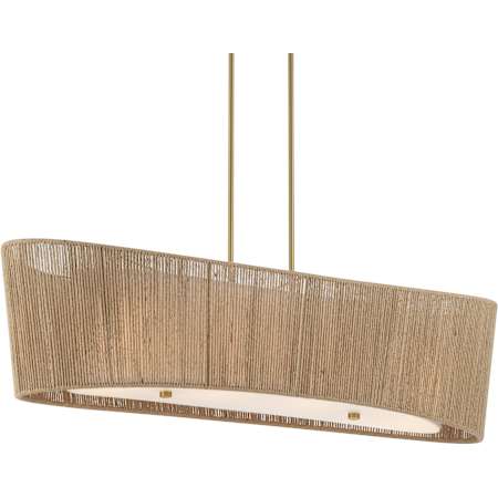 Minka Lavery Key Largo 4 Light 45" Wide Linear Chandelier Soft Brass