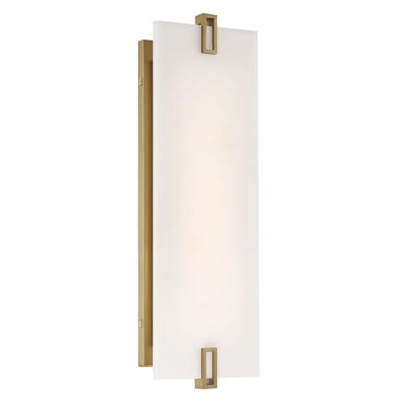 Minka Lavery Aizen 19" Tall LED Wall Sconce with Faux Alabaster Shade - ADA Compliant Soft Brass