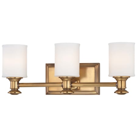 Minka Lavery Harbour Point 3 Light 19" Wide Bathroom Vanity Light with Etched Opal Glass Liberty Gold