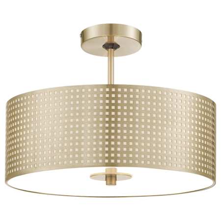 Minka Lighting P5747 695 Grid 3 Light 16" Wide Semi Flush Drum Ceiling