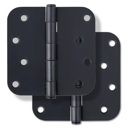 Miseno 4 x 4 Plain Bearing 5/8" Radius Corner Door Hinge - Pair Matte Black