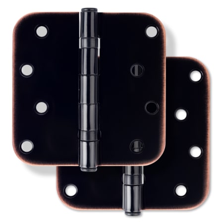 Miseno 4 x 4 Ball Bearing 5/8" Radius Corner Door Hinge - Pair Oil Rubbed Bronze