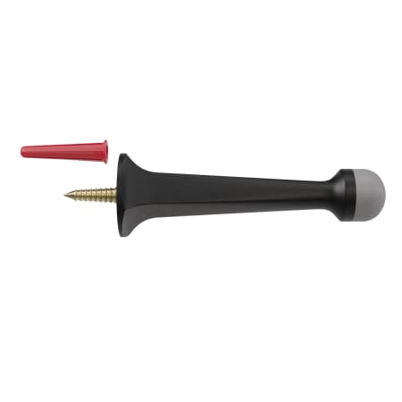 Miseno Solid Brass Rigid Doorstop 3 in. Thin Profile Matte Black