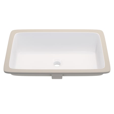 Miseno 21" Rectangular Porcelain Undermount Bathroom Sink with Overflow Polished White