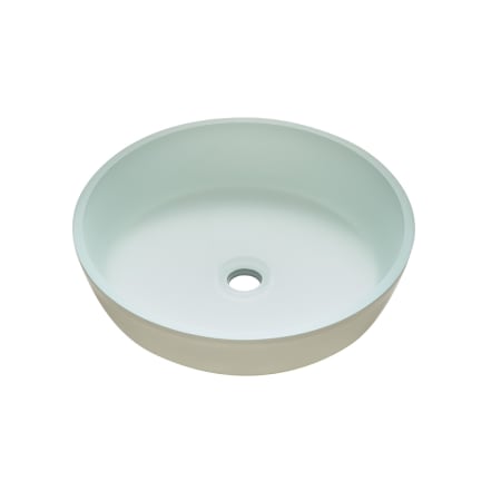 Miseno Ferrol 16-1/2" Circular Glass Vessel Bathroom Sink White