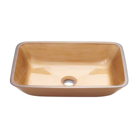 Miseno Tudela 18-1/8" Rectangular Glass Vessel Bathroom Sink Gold