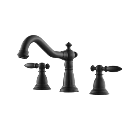 Miseno Corella 1.2 GPM Widespread Bathroom Faucet - Less Drain Matte Black