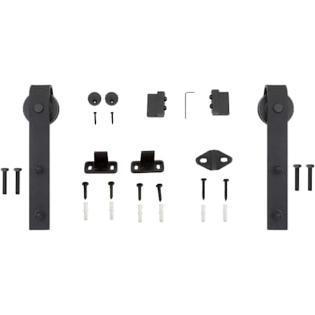 Miseno Bent Strap Second Barn Door Mounting Hardware Kit Black