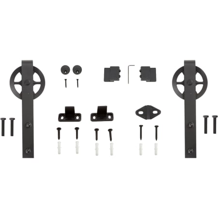 Miseno Large Wheel Strap Second Barn Door Mounting Hardware Kit Black