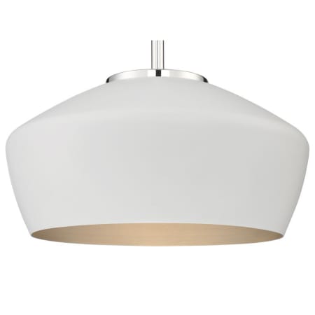 Miseno Single Light 14" Wide Pendant White / Polished Nickel