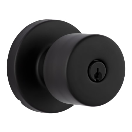Miseno Tuscora Shaker Single Cylinder Keyed Entry Door Knob Set with Round Rose Matte Black