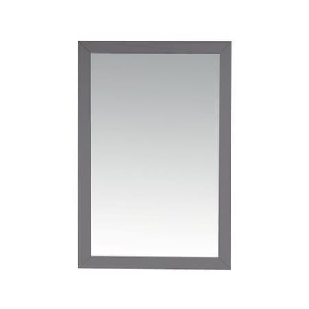 Miseno Americana 24" W x 30" H Traditional Rectangular Wood Framed Bathroom Wall Mirror Grey