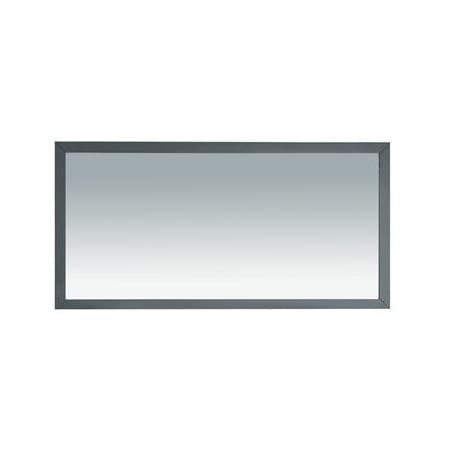 Miseno Americana 60" W x 30" H Traditional Rectangular Wood Framed Bathroom Wall Mirror Grey
