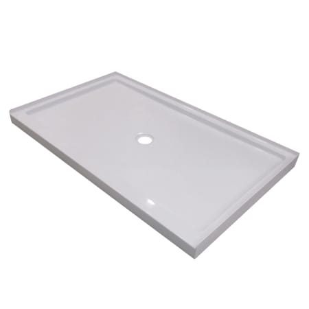 Miseno 60" x 30" Rectangular Shower Base with Single Threshold and Center Drain White