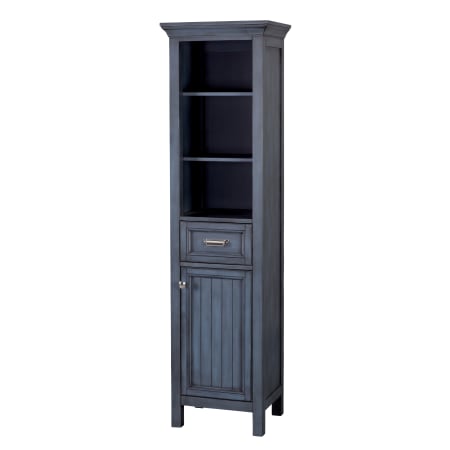 Miseno Tatianna 19" x 70" Poplar Wood Free Standing Bathroom Linen Tower Harbor Blue