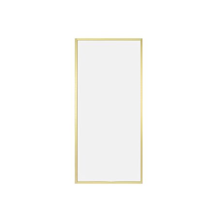 Miseno Arcos 74" High x 34" Wide Framed Shower Screen with Clear Glass Brushed Gold