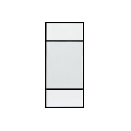 Miseno Tafalla 74" High x 34" Wide Framed Shower Screen with Clear Glass Matte Black