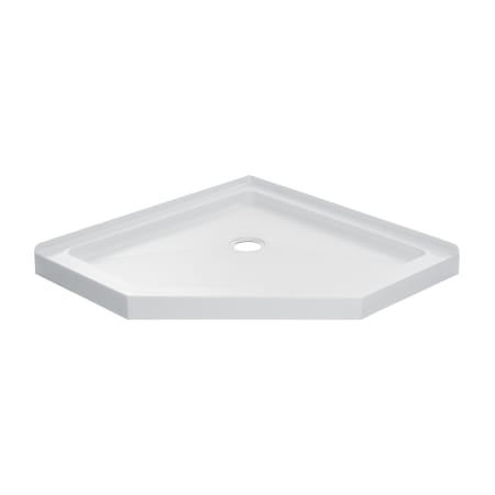 Miseno 37-1/2" x 37-1/2" Shower Base with Triple Threshold and Center Drain White