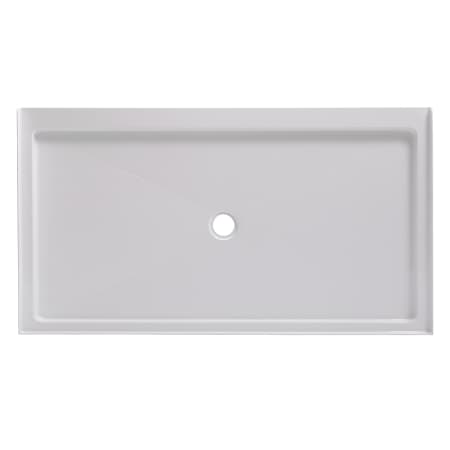 Miseno 60" x 36" Rectangular Shower Base with Single Threshold and Center Drain White