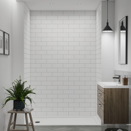 Miseno ReadySet 60" x 36" x 96" FLEX 9 Panel Alcove Shower Wall Kit White Subway