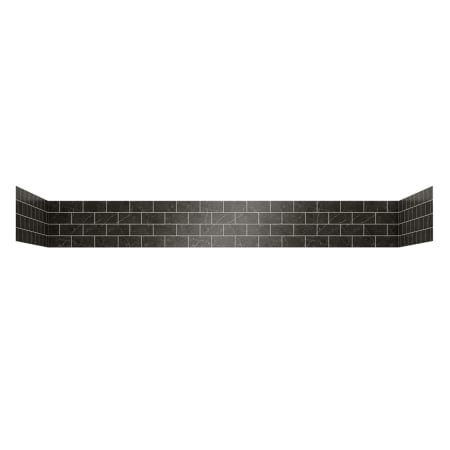 Miseno ReadySet FLEX 3 Piece Accent for Shower Wall Panel - Accent Strip Only Dark Polished Grey Marble Subway
